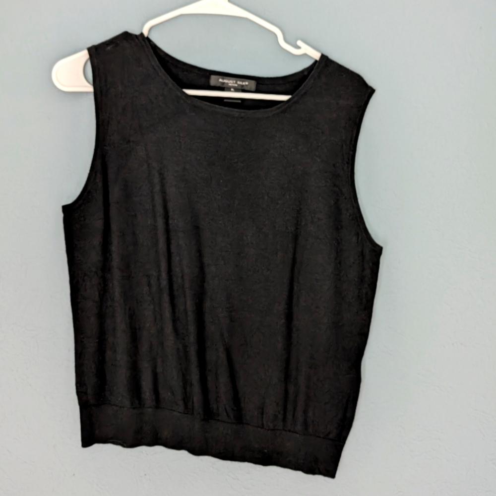 August Silk Black Sweater Vest